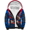 Personalised Western Bulldogs ANZAC Sherpa Hoodie Military Remembrance Australian Football Mascot Camouflage