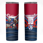 Personalised Western Bulldogs ANZAC Skinny Tumbler Military Remembrance Australian Football Mascot Camouflage