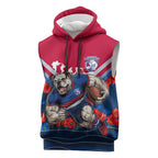 Personalised Western Bulldogs ANZAC Sleeveless Hoodie Military Remembrance Australian Football Mascot Camouflage