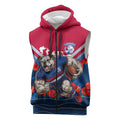 Personalised Western Bulldogs ANZAC Sleeveless Zip Hoodie Military Remembrance Australian Football Mascot Camouflage