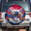 Personalised Western Bulldogs ANZAC Spare Tire Cover Military Remembrance Australian Football Mascot Camouflage