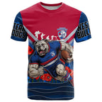 Personalised Western Bulldogs ANZAC T Shirt Military Remembrance Australian Football Mascot Camouflage