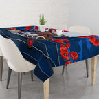 Personalised Western Bulldogs ANZAC Tablecloth Military Remembrance Australian Football Mascot Camouflage