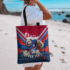 Personalised Western Bulldogs ANZAC Tote Bag Military Remembrance Australian Football Mascot Camouflage
