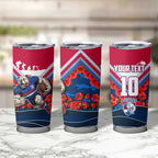 Personalised Western Bulldogs ANZAC Tumbler Cup Military Remembrance Australian Football Mascot Camouflage