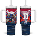 Personalised Western Bulldogs ANZAC Tumbler With Handle Military Remembrance Australian Football Mascot Camouflage
