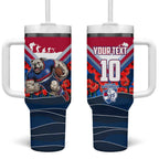 Personalised Western Bulldogs ANZAC Tumbler With Handle Military Remembrance Australian Football Mascot Camouflage