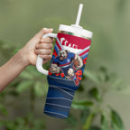 Personalised Western Bulldogs ANZAC Tumbler With Handle Military Remembrance Australian Football Mascot Camouflage