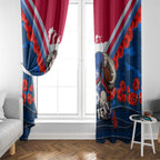 Personalised Western Bulldogs ANZAC Window Curtain Military Remembrance Australian Football Mascot Camouflage