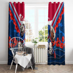 Personalised Western Bulldogs ANZAC Window Curtain Military Remembrance Australian Football Mascot Camouflage