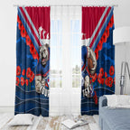 Personalised Western Bulldogs ANZAC Window Curtain Military Remembrance Australian Football Mascot Camouflage