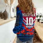 Personalised Western Bulldogs ANZAC Women Casual Shirt Military Remembrance Australian Football Mascot Camouflage