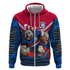 Personalised Western Bulldogs ANZAC Zip Hoodie Military Remembrance Australian Football Mascot Camouflage