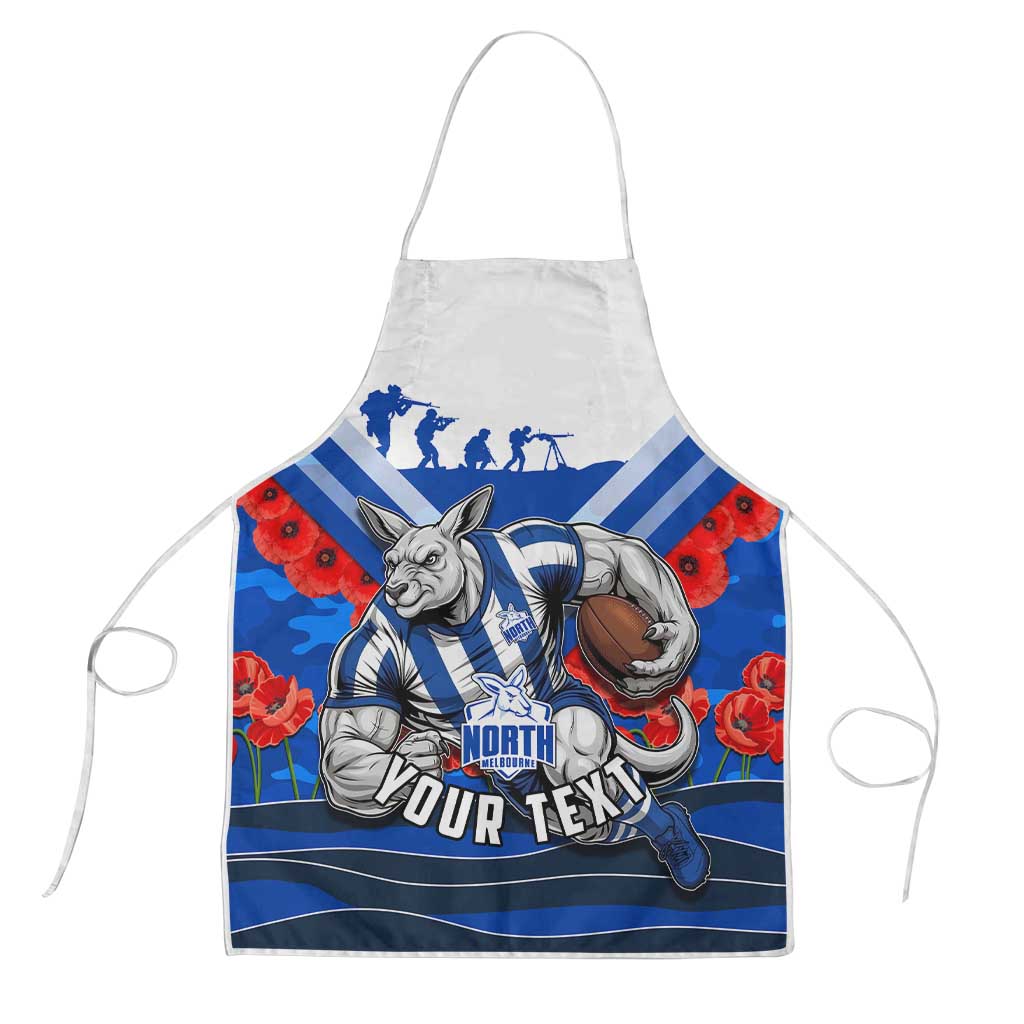 Personalised North Melbourne Kangaroos ANZAC Apron Military Remembrance Australian Football Mascot Camouflage