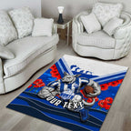 Personalised North Melbourne Kangaroos ANZAC Area Rug Military Remembrance Australian Football Mascot Camouflage