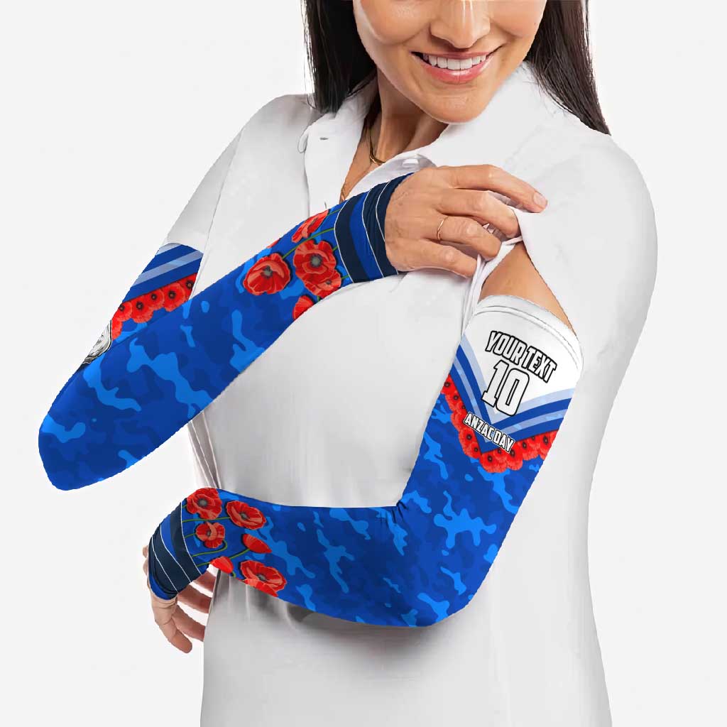 Personalised North Melbourne Kangaroos ANZAC Arm Sleeves Military Remembrance Australian Football Mascot Camouflage