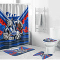 Personalised North Melbourne Kangaroos ANZAC Bathroom Set Military Remembrance Australian Football Mascot Camouflage