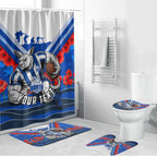 Personalised North Melbourne Kangaroos ANZAC Bathroom Set Military Remembrance Australian Football Mascot Camouflage