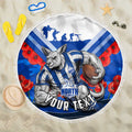 Personalised North Melbourne Kangaroos ANZAC Beach Blanket Military Remembrance Australian Football Mascot Camouflage