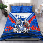 Personalised North Melbourne Kangaroos ANZAC Bedding Set Military Remembrance Australian Football Mascot Camouflage