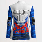 Personalised North Melbourne Kangaroos ANZAC Blazer Military Remembrance Australian Football Mascot Camouflage