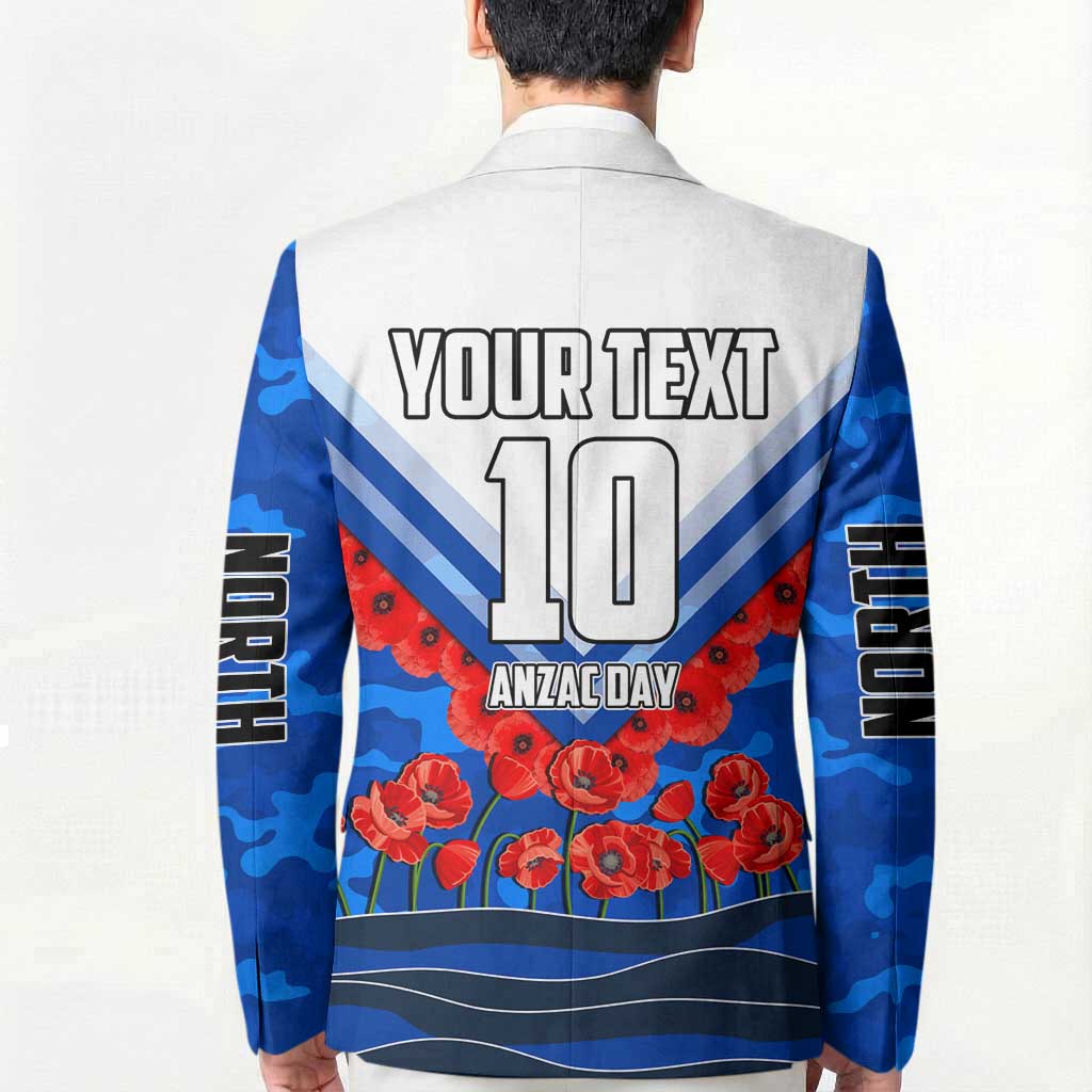 Personalised North Melbourne Kangaroos ANZAC Blazer Military Remembrance Australian Football Mascot Camouflage
