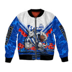 Personalised North Melbourne Kangaroos ANZAC Bomber Jacket Military Remembrance Australian Football Mascot Camouflage