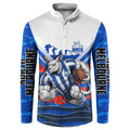 Personalised North Melbourne Kangaroos ANZAC Button Sweatshirt Military Remembrance Australian Football Mascot Camouflage