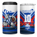 Personalised North Melbourne Kangaroos ANZAC 4 in 1 Can Cooler Tumbler Military Remembrance Australian Football Mascot Camouflage