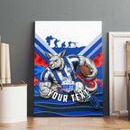 Personalised North Melbourne Kangaroos ANZAC Canvas Wall Art Military Remembrance Australian Football Mascot Camouflage