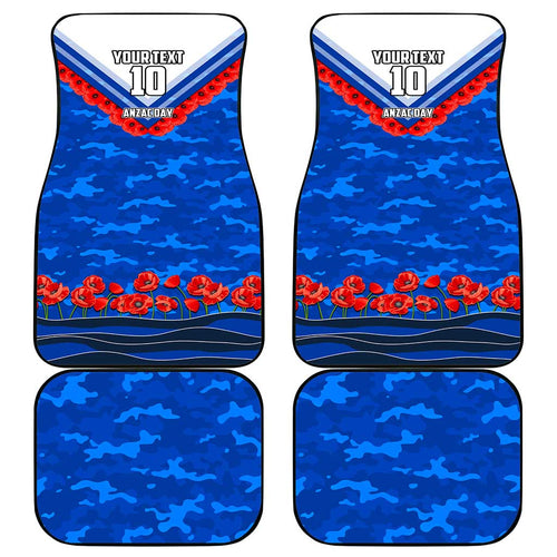 Personalised North Melbourne Kangaroos ANZAC Car Mats Military Remembrance Australian Football Mascot Camouflage