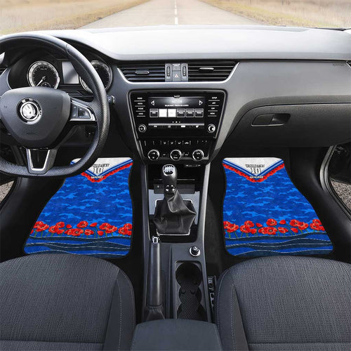 Personalised North Melbourne Kangaroos ANZAC Car Mats Military Remembrance Australian Football Mascot Camouflage
