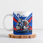 Personalised North Melbourne Kangaroos ANZAC Ceramic Mug Military Remembrance Australian Football Mascot Camouflage