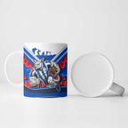 Personalised North Melbourne Kangaroos ANZAC Ceramic Mug Military Remembrance Australian Football Mascot Camouflage