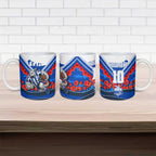 Personalised North Melbourne Kangaroos ANZAC Ceramic Mug Military Remembrance Australian Football Mascot Camouflage
