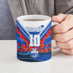 Personalised North Melbourne Kangaroos ANZAC Ceramic Mug Military Remembrance Australian Football Mascot Camouflage