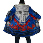 Personalised North Melbourne Kangaroos ANZAC Cloak Military Remembrance Australian Football Mascot Camouflage