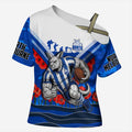 Personalised North Melbourne Kangaroos ANZAC Cross Shoulder Shirt Military Remembrance Australian Football Mascot Camouflage