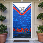 Personalised North Melbourne Kangaroos ANZAC Door Cover Military Remembrance Australian Football Mascot Camouflage