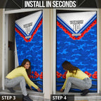 Personalised North Melbourne Kangaroos ANZAC Door Cover Military Remembrance Australian Football Mascot Camouflage
