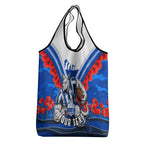 Personalised North Melbourne Kangaroos ANZAC Grocery Bag Military Remembrance Australian Football Mascot Camouflage