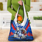 Personalised North Melbourne Kangaroos ANZAC Grocery Bag Military Remembrance Australian Football Mascot Camouflage