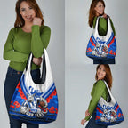 Personalised North Melbourne Kangaroos ANZAC Grocery Bag Military Remembrance Australian Football Mascot Camouflage