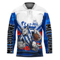 Personalised North Melbourne Kangaroos ANZAC Hockey Jersey Military Remembrance Australian Football Mascot Camouflage