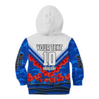 Personalised North Melbourne Kangaroos ANZAC Kid Hoodie Military Remembrance Australian Football Mascot Camouflage