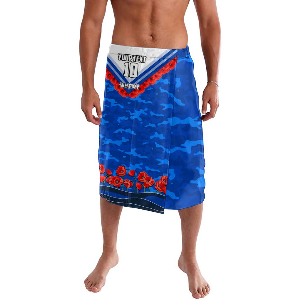 Personalised North Melbourne Kangaroos ANZAC Lavalava Military Remembrance Australian Football Mascot Camouflage