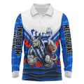 Personalised North Melbourne Kangaroos ANZAC Long Sleeve Polo Shirt Military Remembrance Australian Football Mascot Camouflage
