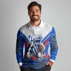 Personalised North Melbourne Kangaroos ANZAC Long Sleeve Polo Shirt Military Remembrance Australian Football Mascot Camouflage