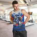 Personalised North Melbourne Kangaroos ANZAC Men Tank Top Military Remembrance Australian Football Mascot Camouflage