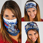 Personalised North Melbourne Kangaroos ANZAC Neck Gaiter Military Remembrance Australian Football Mascot Camouflage